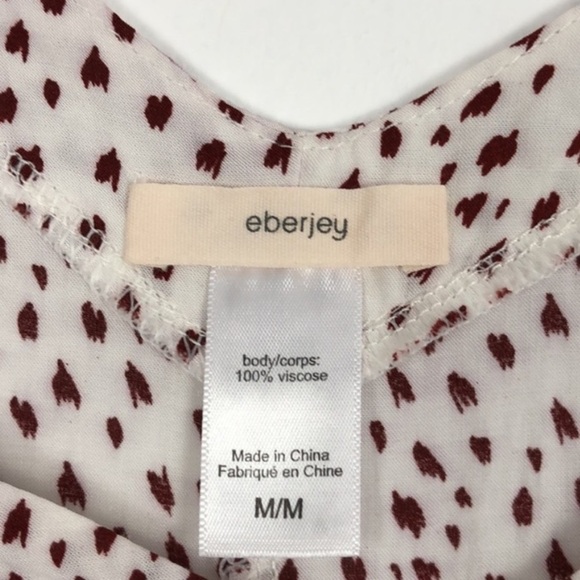 EBERJEY V Neck Felix Jordan Jumpsuit with Tie Shoulder Straps Size Medium - Picture 9 of 9